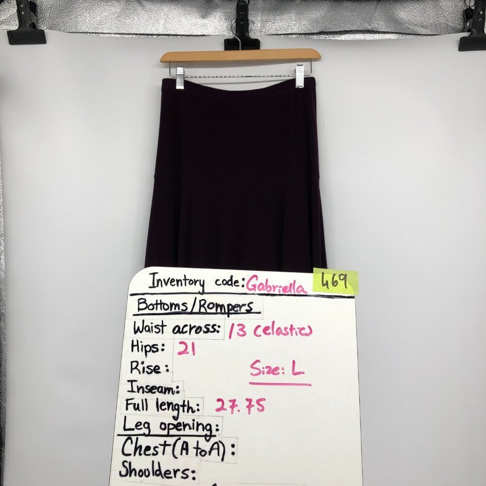 Fast Base Plum Flared Midi Skirt size L - Picture 12 of 13